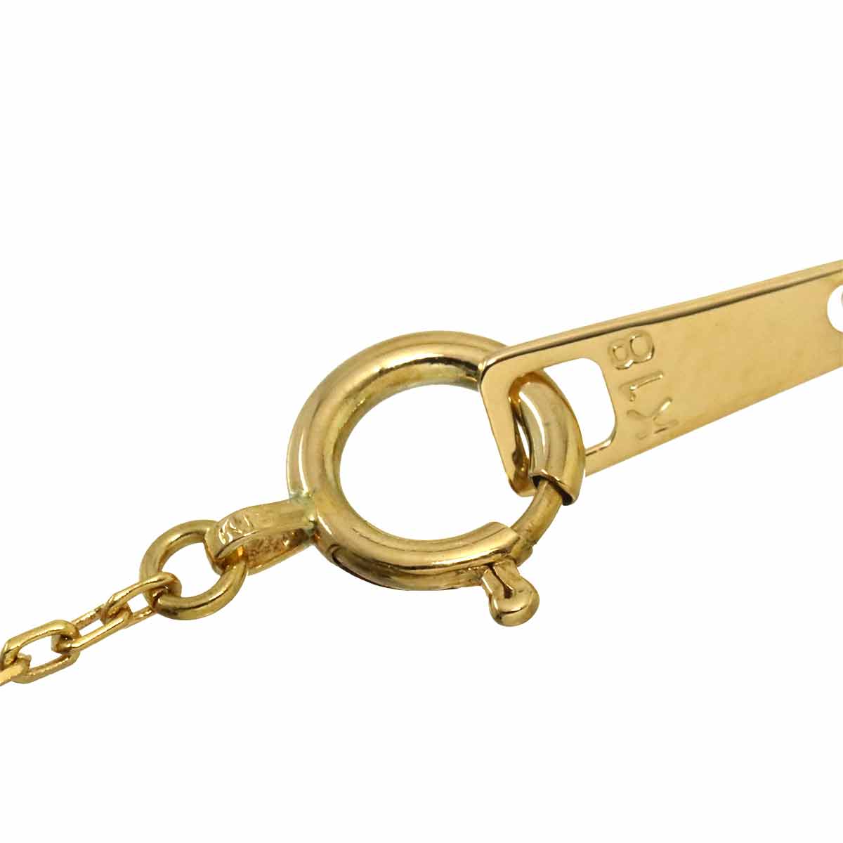 MOP Diamond 0.02ct Necklace 18K YG 750