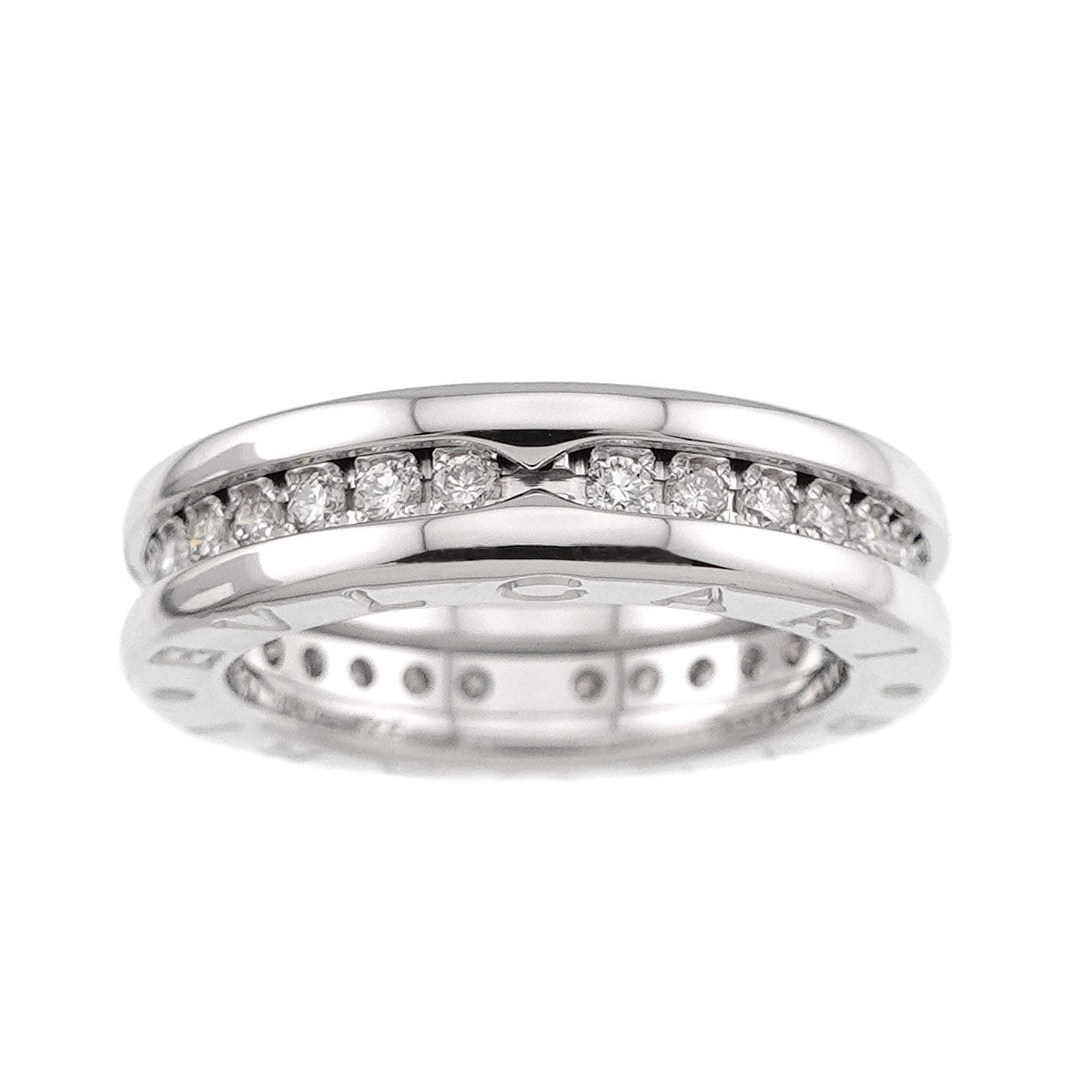 B-zero1 Band Diamond Ring 18K WG 750 size45 3.25-3.75(US)