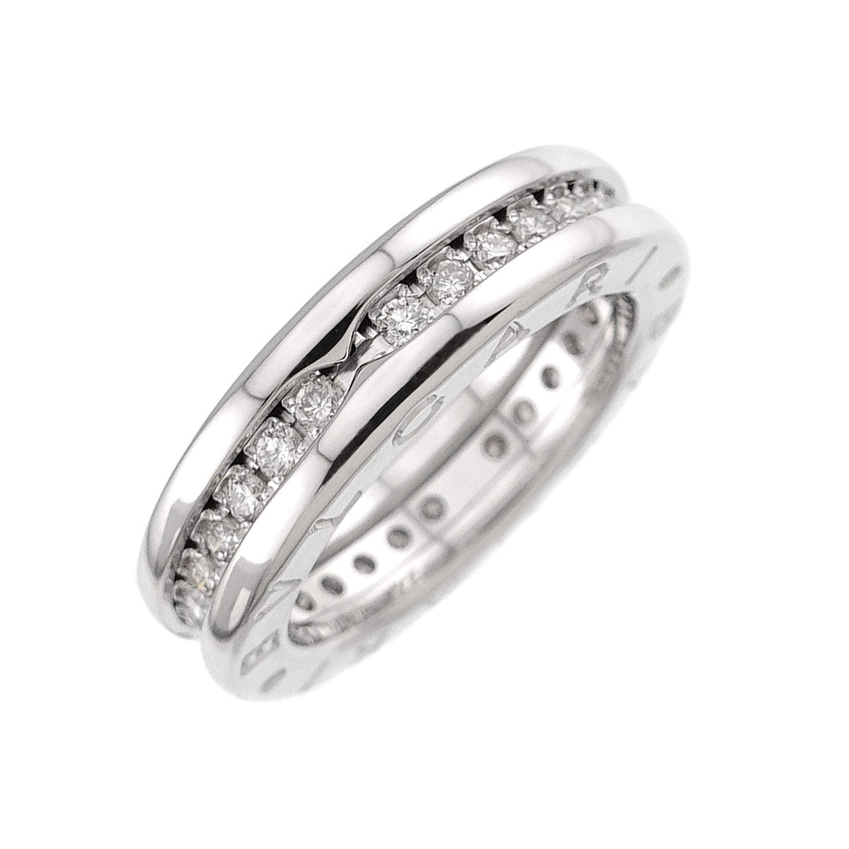 B-zero1 Band Diamond Ring 18K WG 750 size45 3.25-3.75(US)