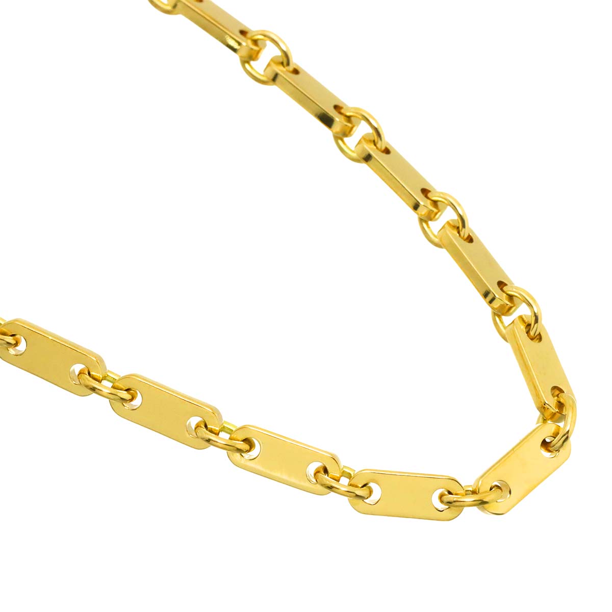 Figaro Necklace 18K YG Yellow Gold 750