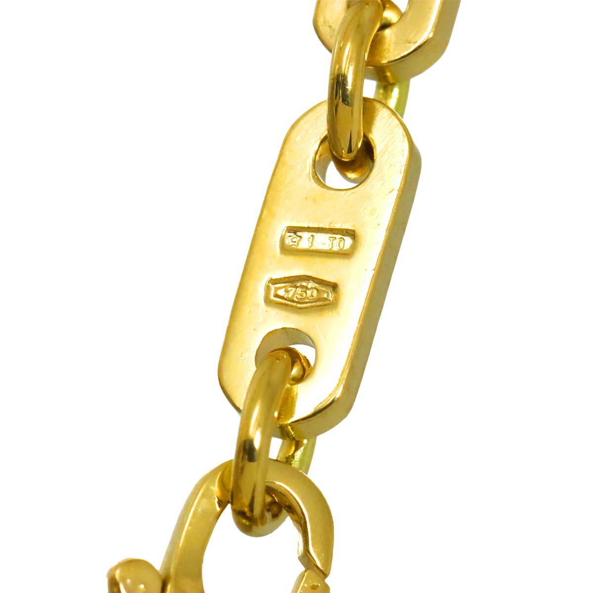 Figaro Necklace 18K YG Yellow Gold 750