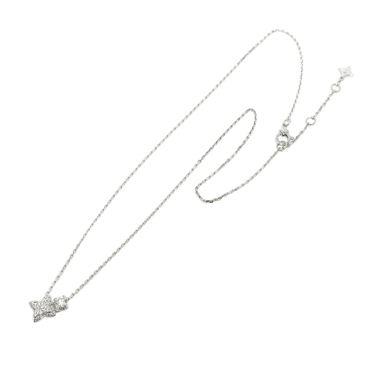 LV Diamond Necklace 18K WG 750