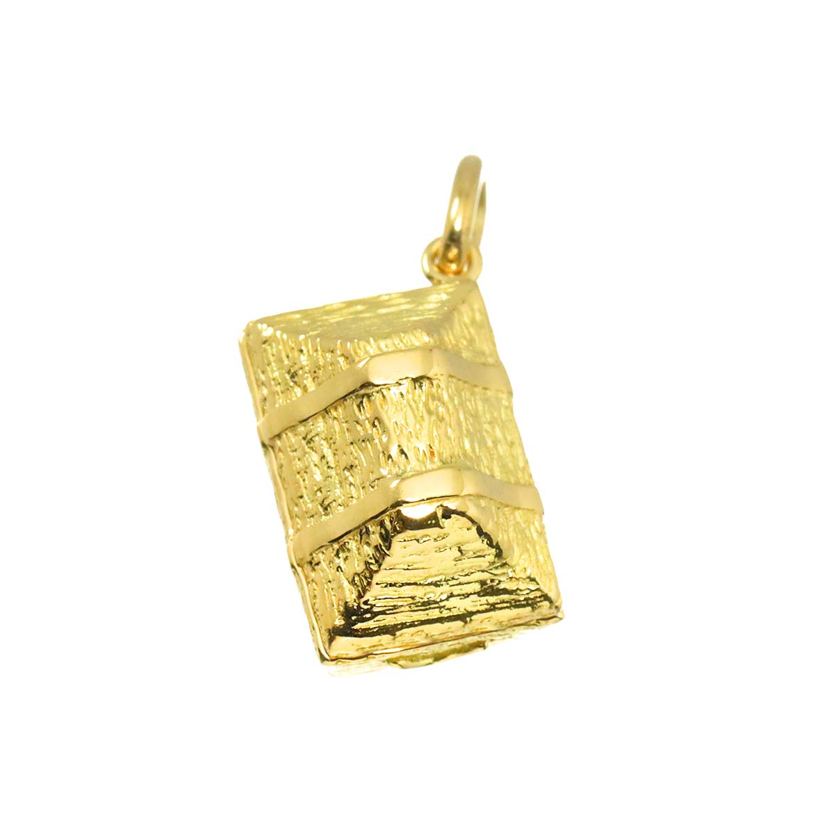 Treasure chest Sapphire Diamond Pendant Top 18K YG 750