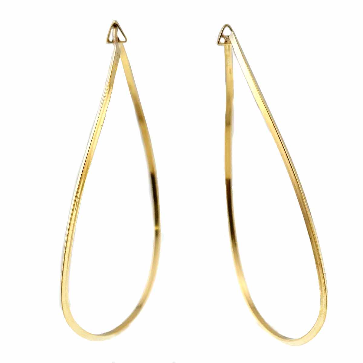 Hoop Earrings Pierced 18K Yellow Gold 750