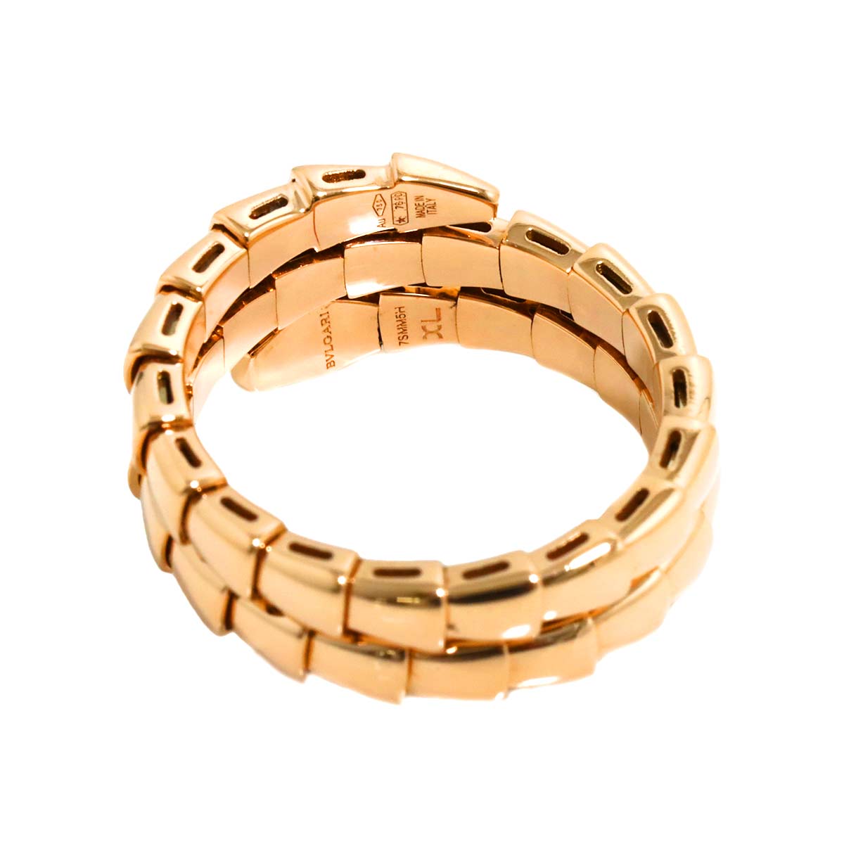 Serpenti Viper Diamond Ring 18K PG 750 sizeXL 8-8.25(US)