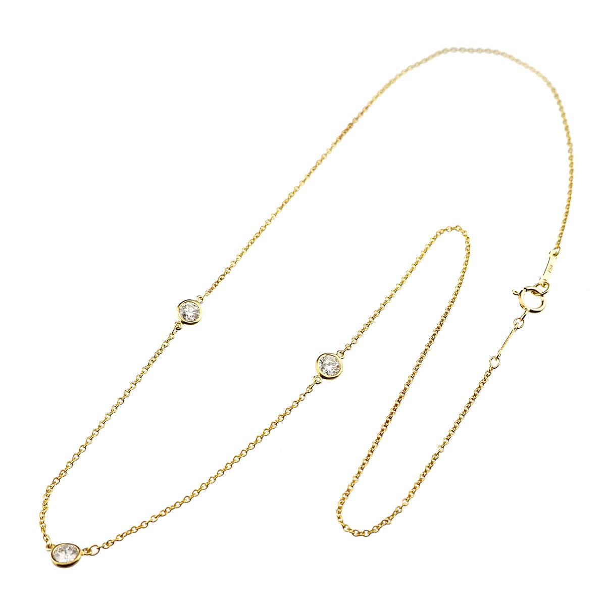 By The Yard Diamond 3P Necklace 18K YG 750