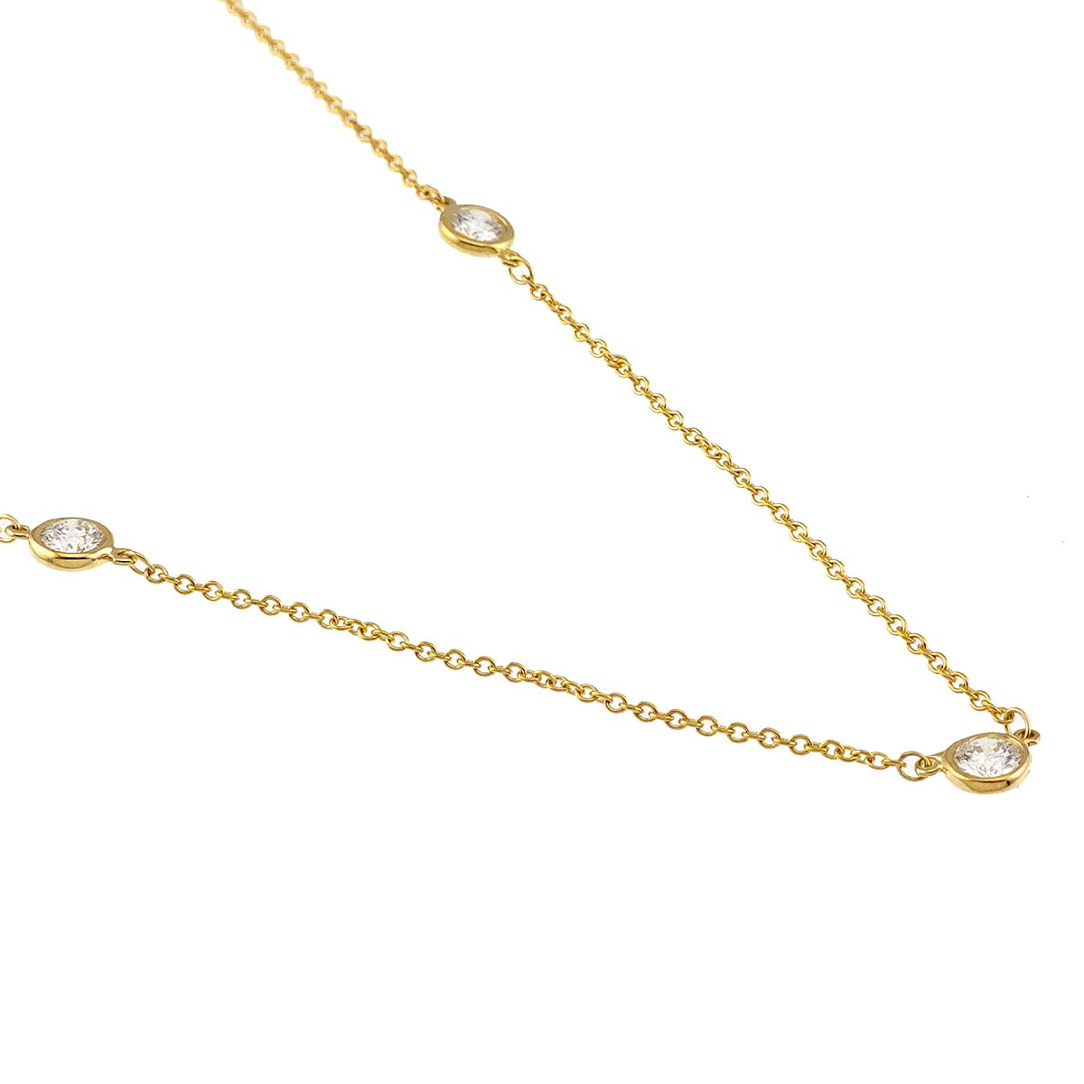 By The Yard Diamond 3P Necklace 18K YG 750