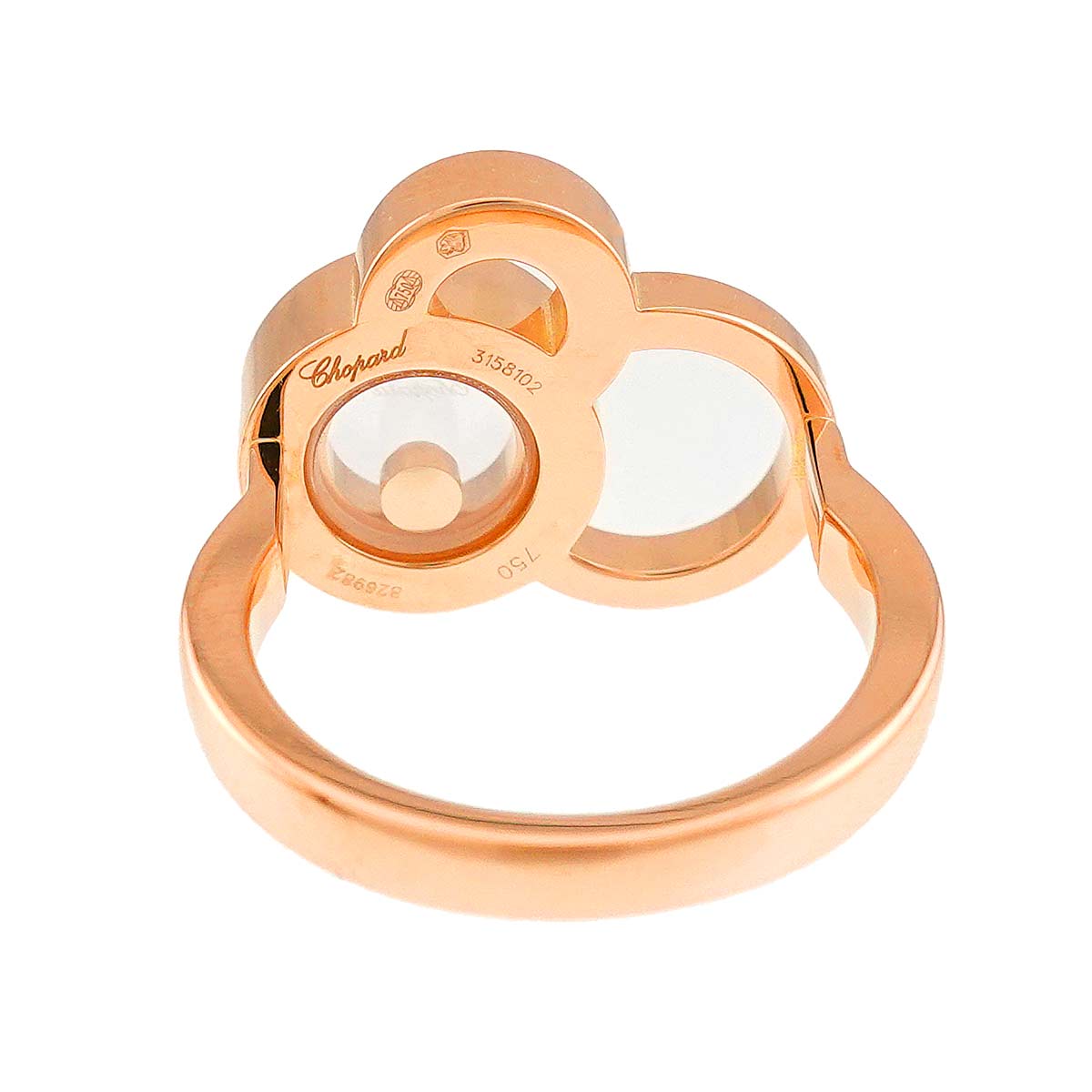 Happy Diamond Bubble Ring 18K PG 750 Size4.75-5(US)