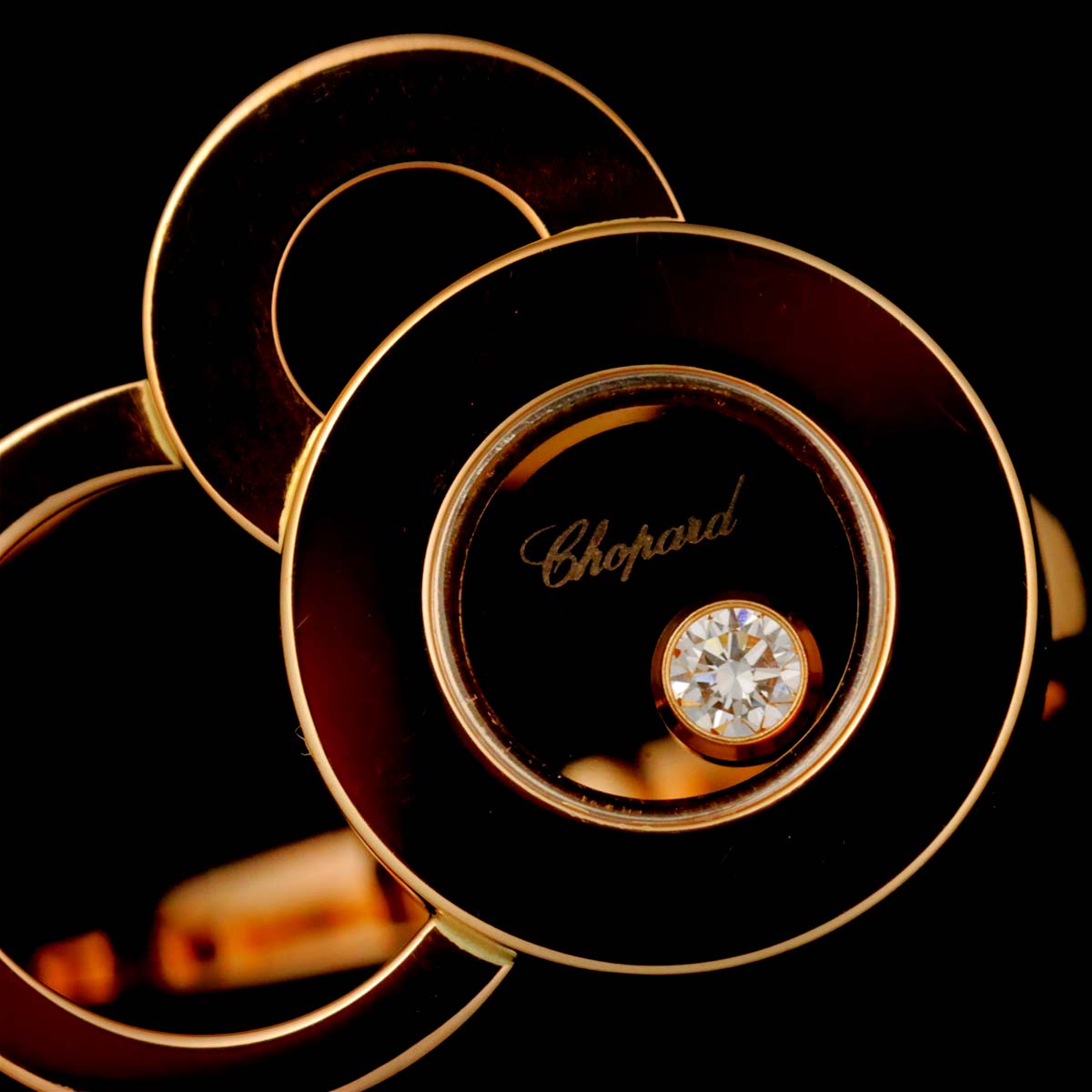 Happy Diamond Bubble Ring 18K PG 750 Size4.75-5(US)