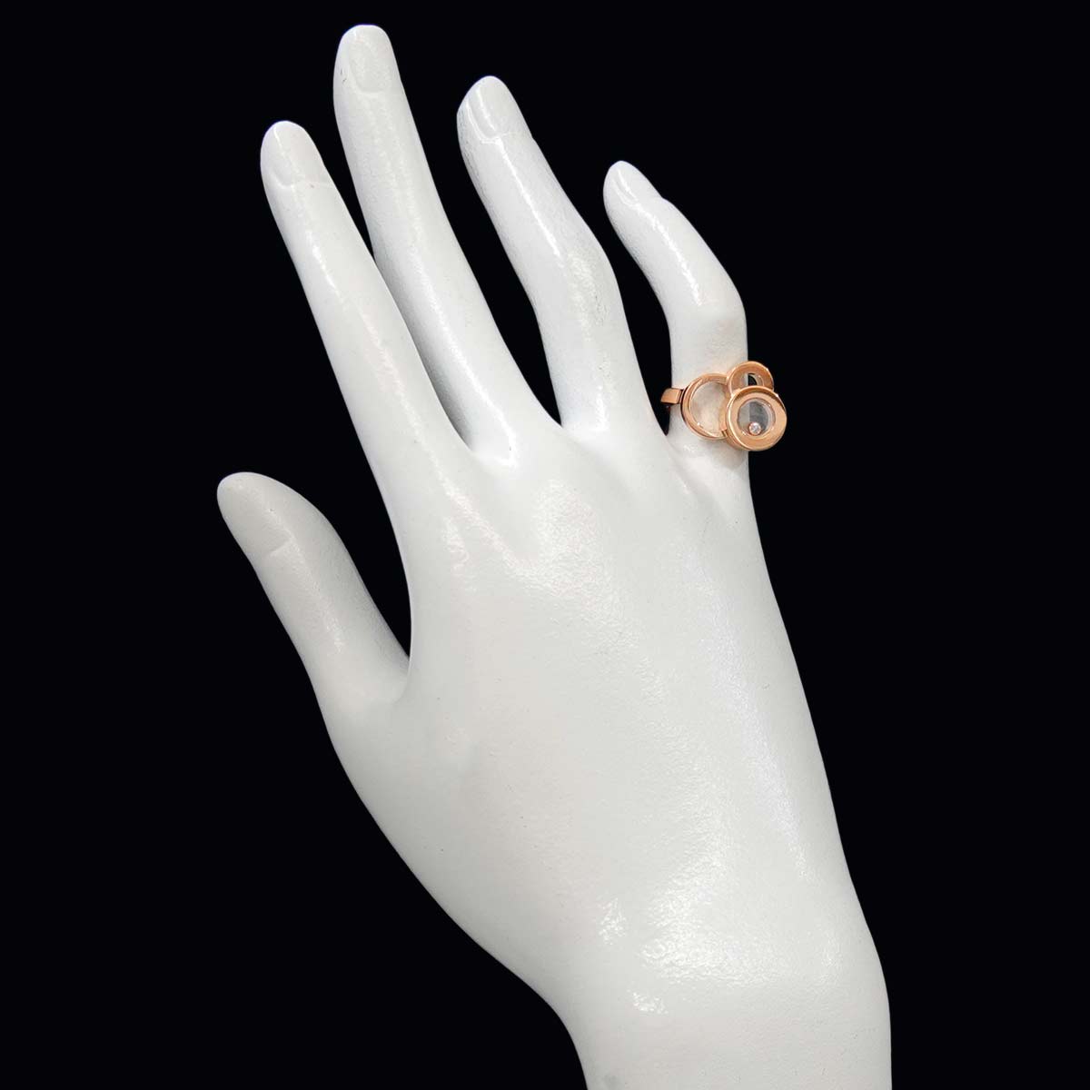 Happy Diamond Bubble Ring 18K PG 750 Size4.75-5(US)