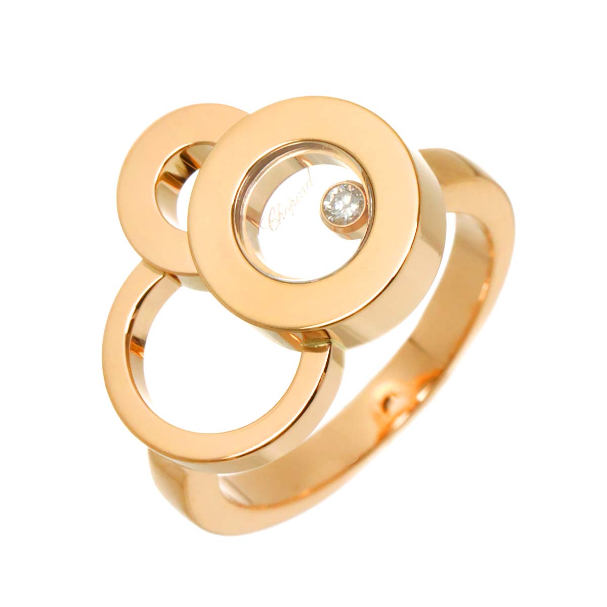 Happy Diamond Bubble Ring 18K PG 750 Size4.75-5(US)