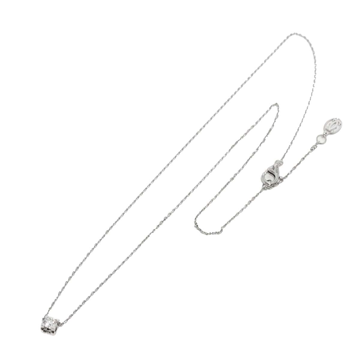 C De Diamond 0.22ct D/VVS1/3EX Necklace 18K WG 750