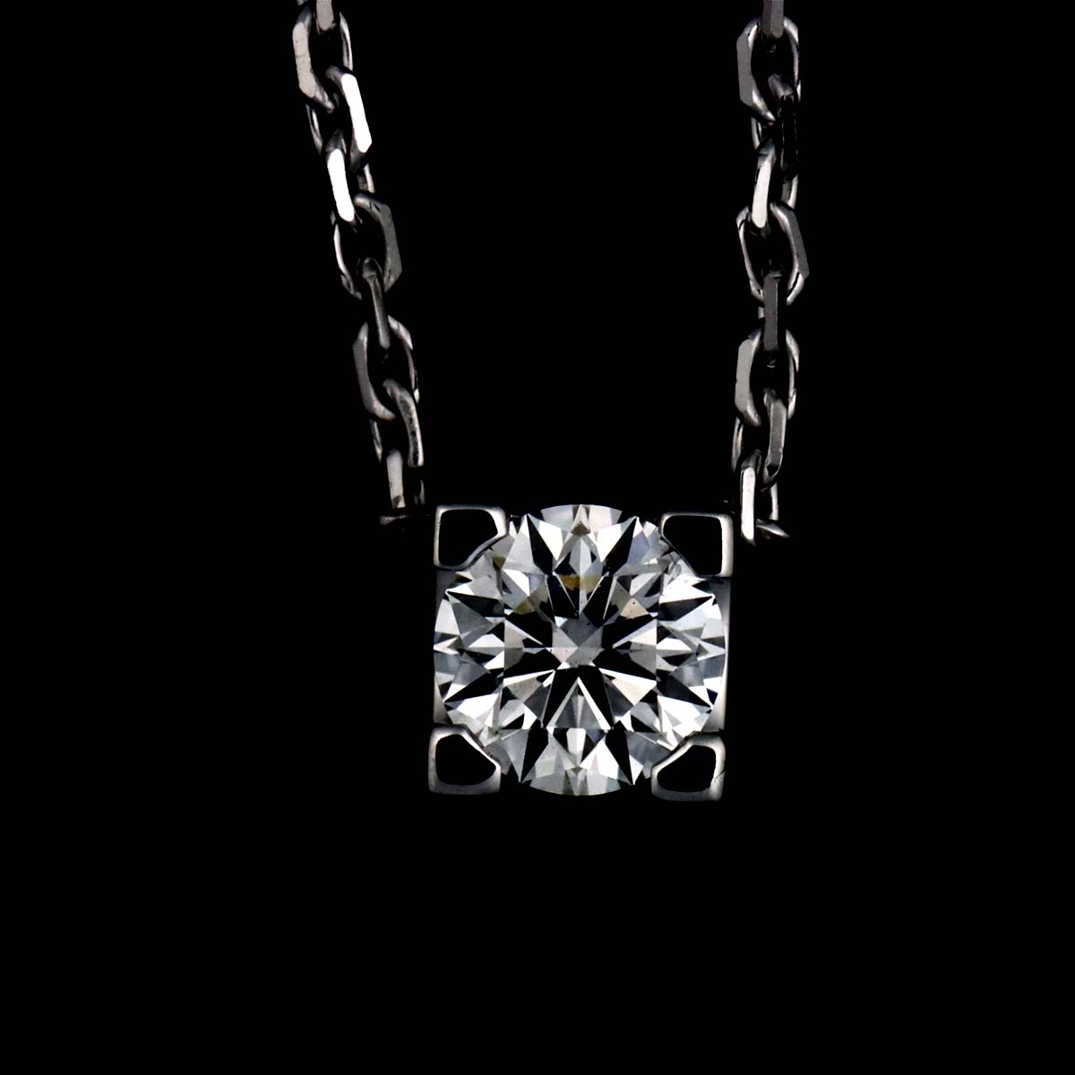 C De Diamond 0.22ct D/VVS1/3EX Necklace 18K WG 750