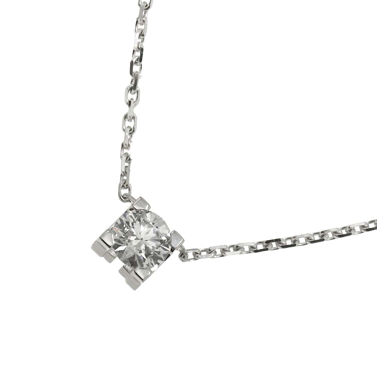 C De Diamond 0.22ct D/VVS1/3EX Necklace 18K WG 750