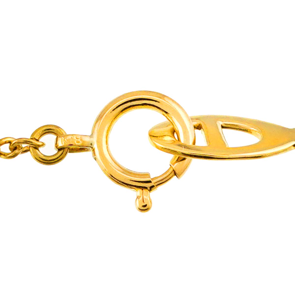 Diamond Ruby Sapphire Necklace 18K Yellow Gold 750