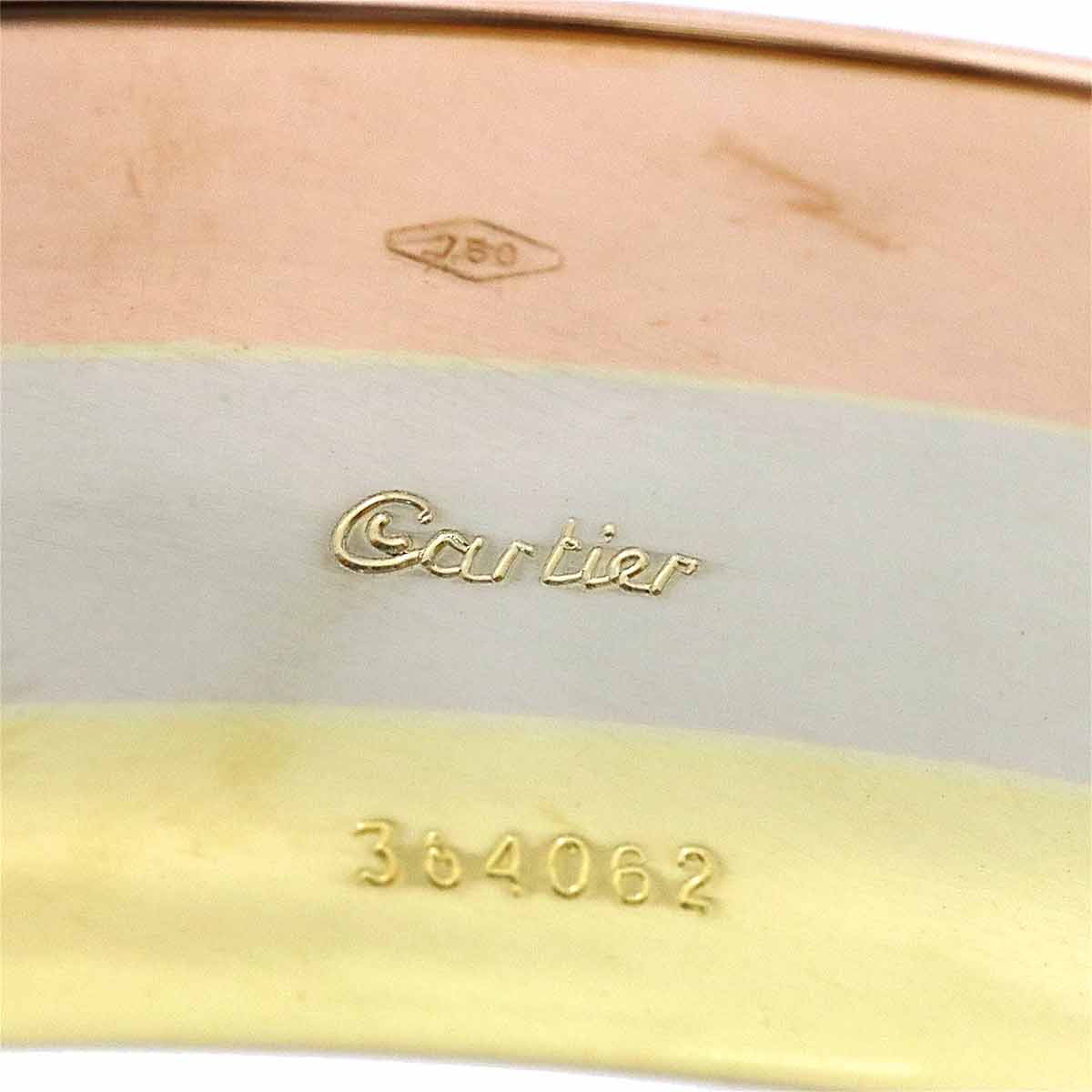 2C C2 Diamond Trinity Bangle Bracelet 18K YG WG PG 750