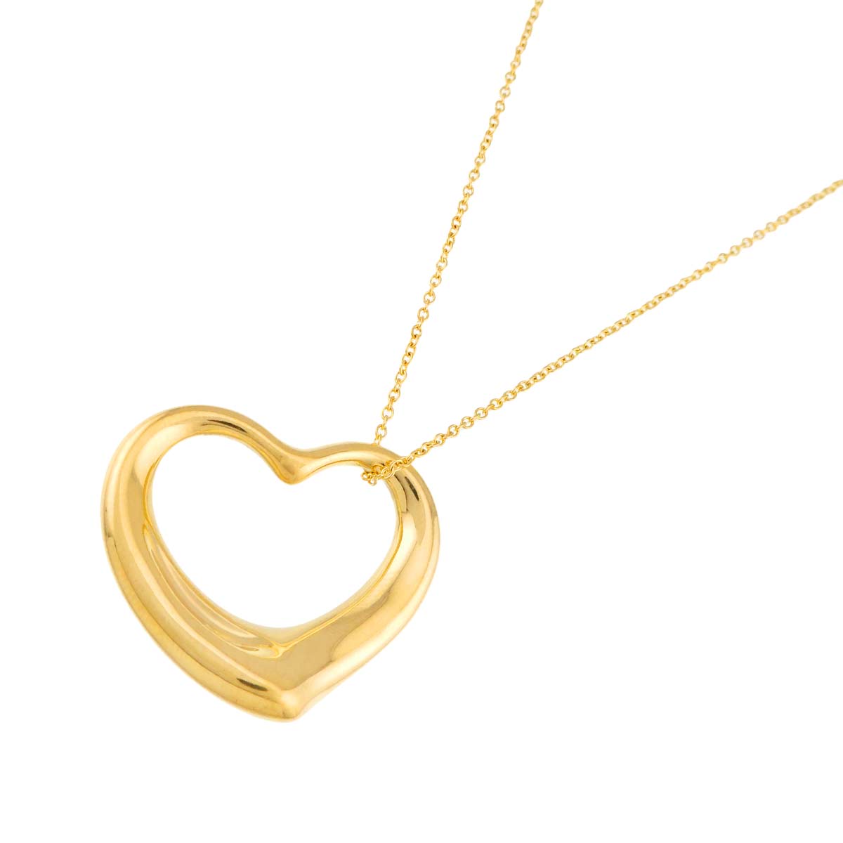 Open Heart Necklace 18K Yellow Gold 750