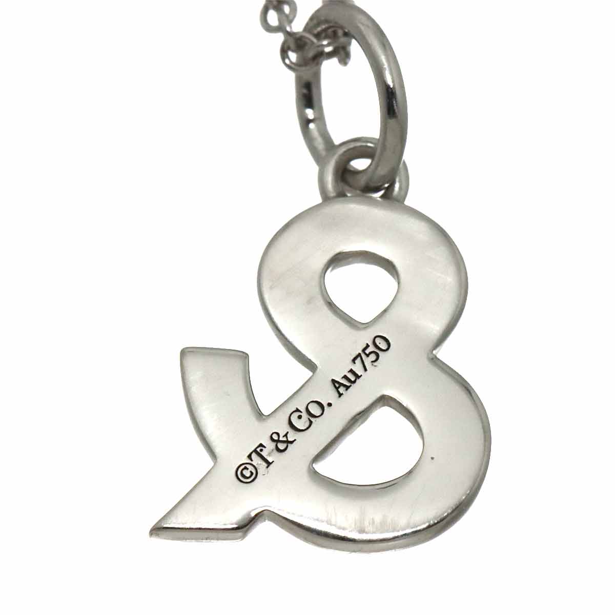 Ampersand Diamond Necklace 18K WG White Gold 750