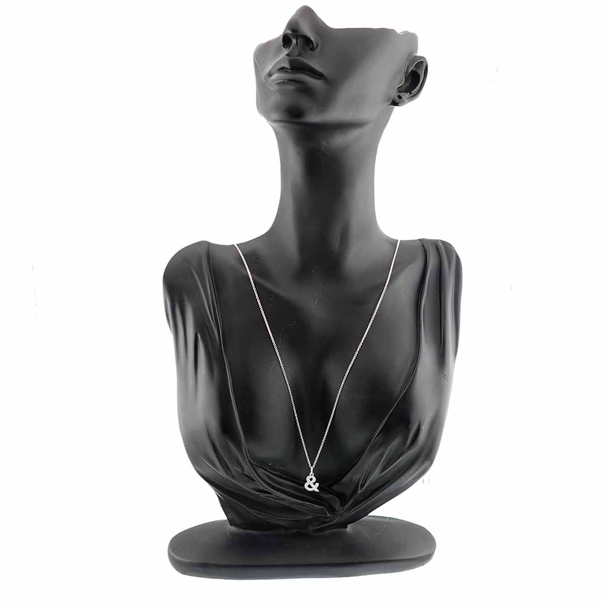 Ampersand Diamond Necklace 18K WG White Gold 750