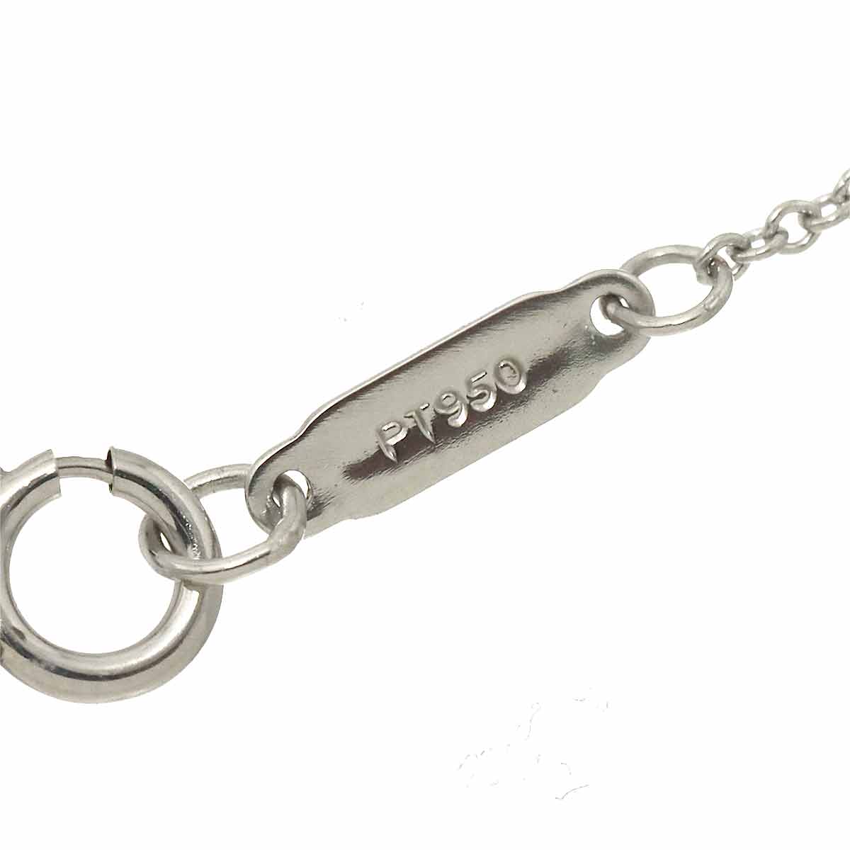 Diamond Ribbon Necklace Platinum