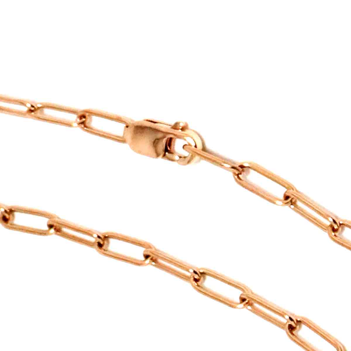 Lock Small Sapphire Necklace 18K Pink Gold 750