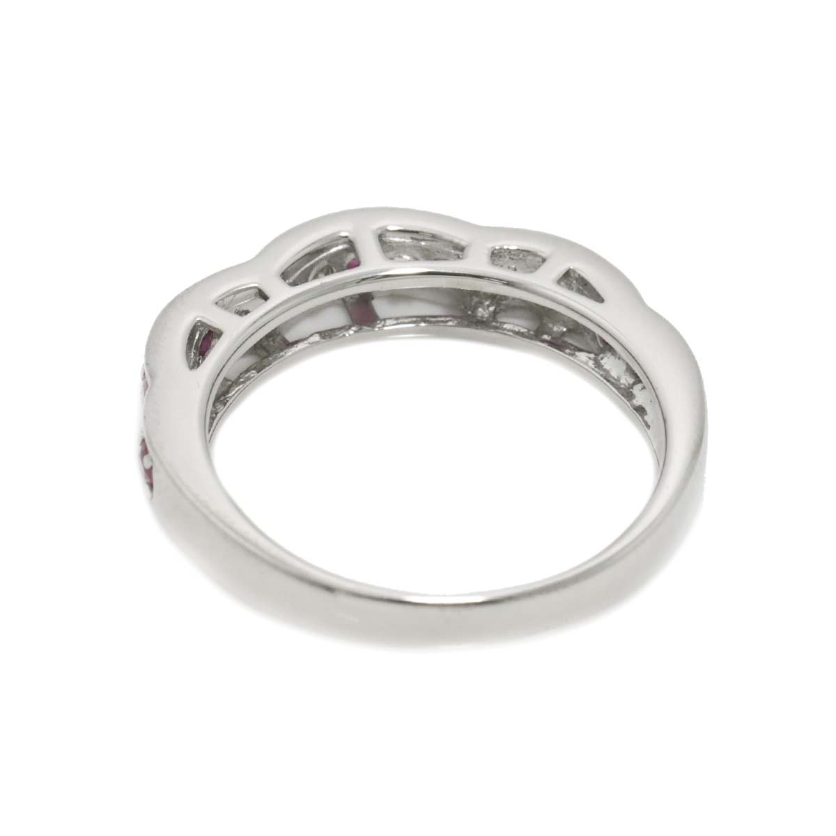 Ruby 0.25ct Diamond 0.25ct Ring Pt Platinum size6.75(US)