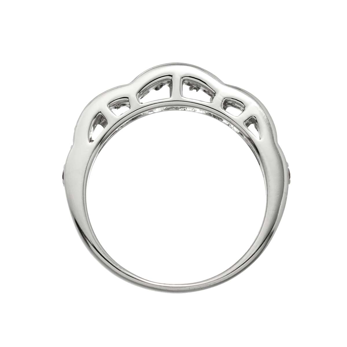 Ruby 0.25ct Diamond 0.25ct Ring Pt Platinum size6.75(US)