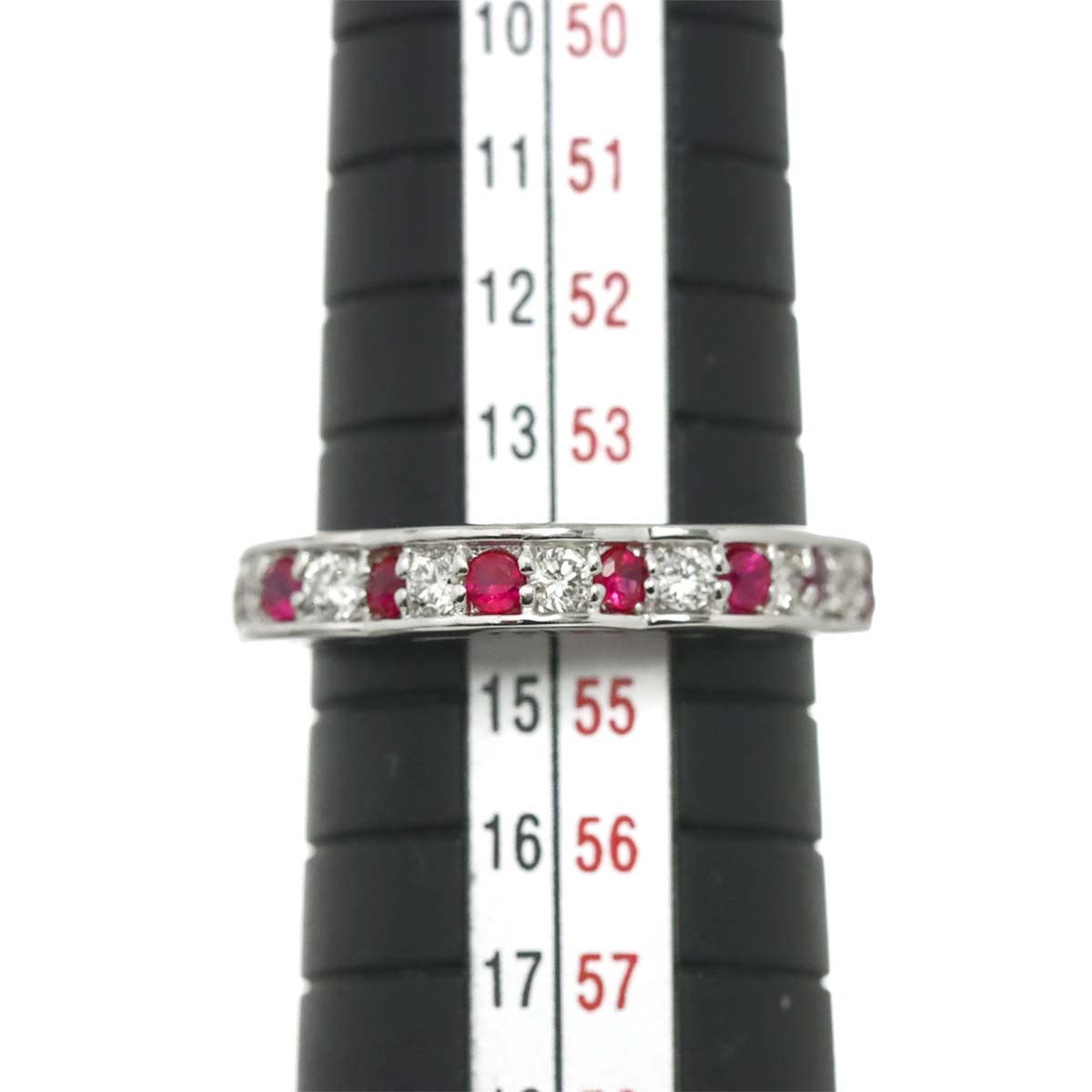 Ruby 0.25ct Diamond 0.25ct Ring Pt Platinum size6.75(US)