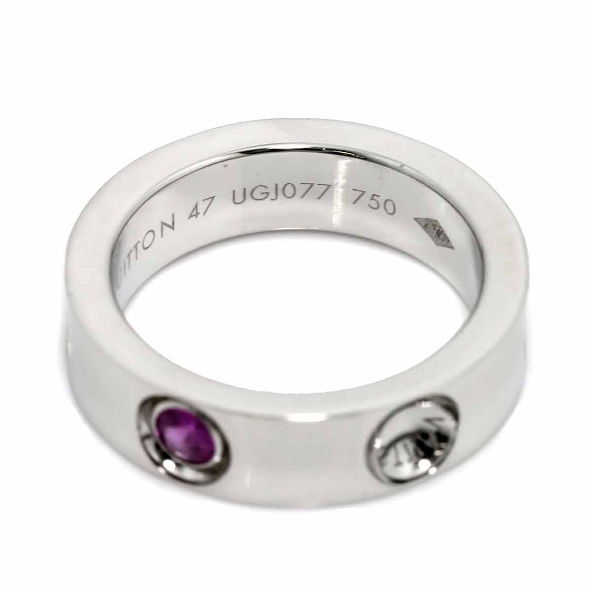 Petit Bague Sapphire Ring 18K WG 750 size47 4(US)