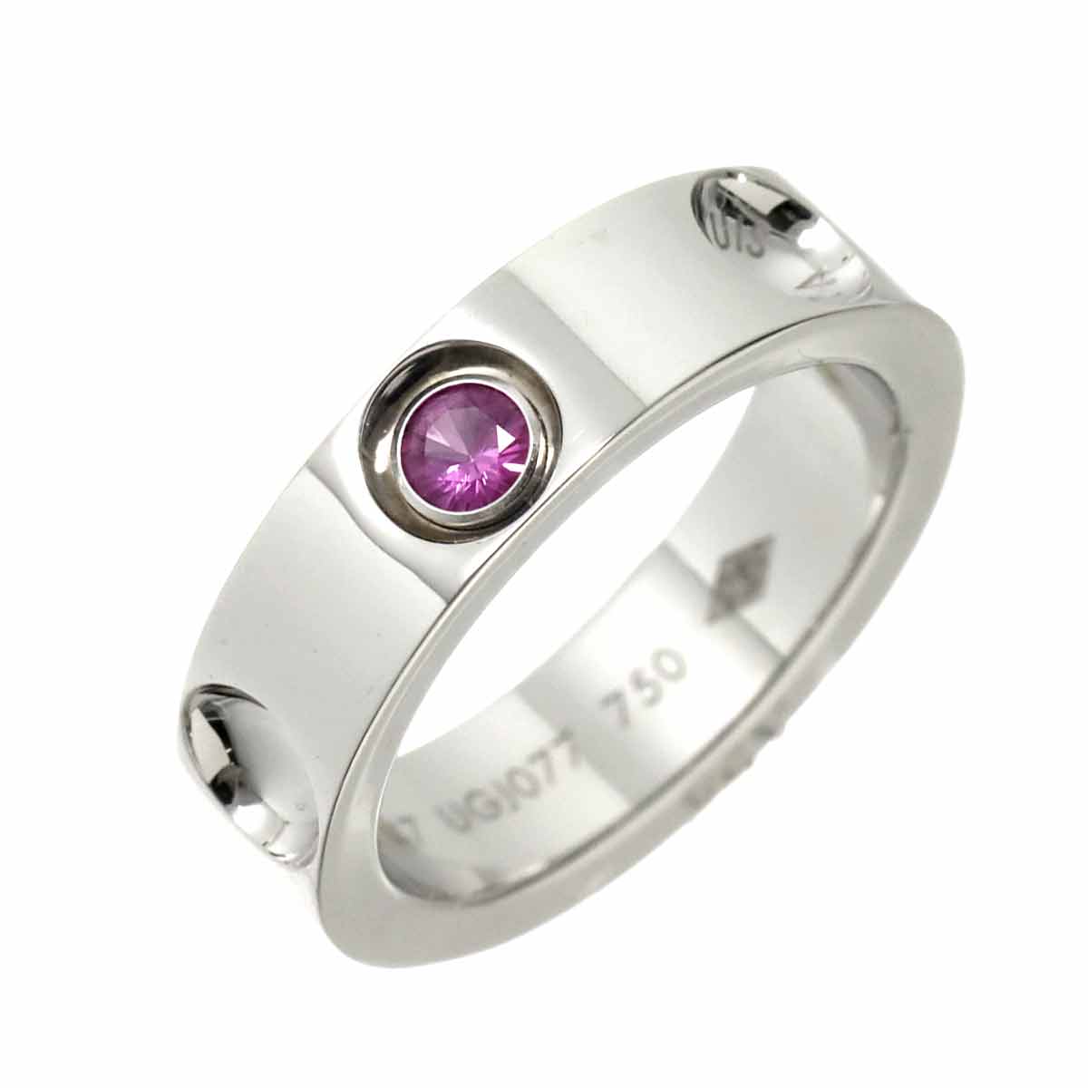 Petit Bague Sapphire Ring 18K WG 750 size47 4(US)