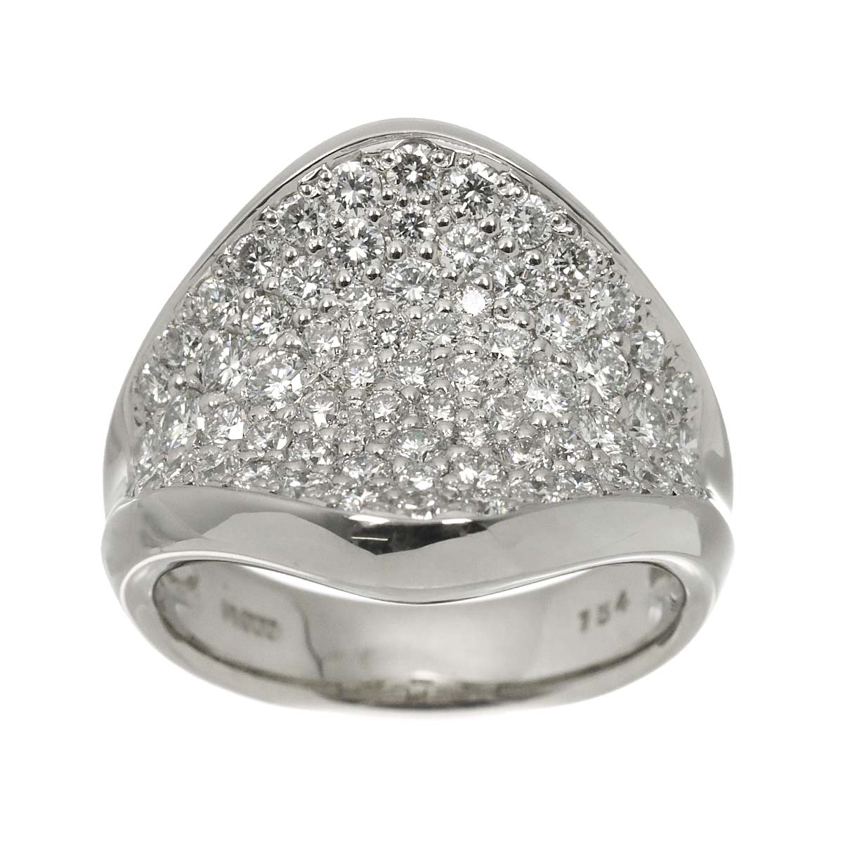 Diamond 1.54ct Ring Pt Platinum size6-6.25(US)