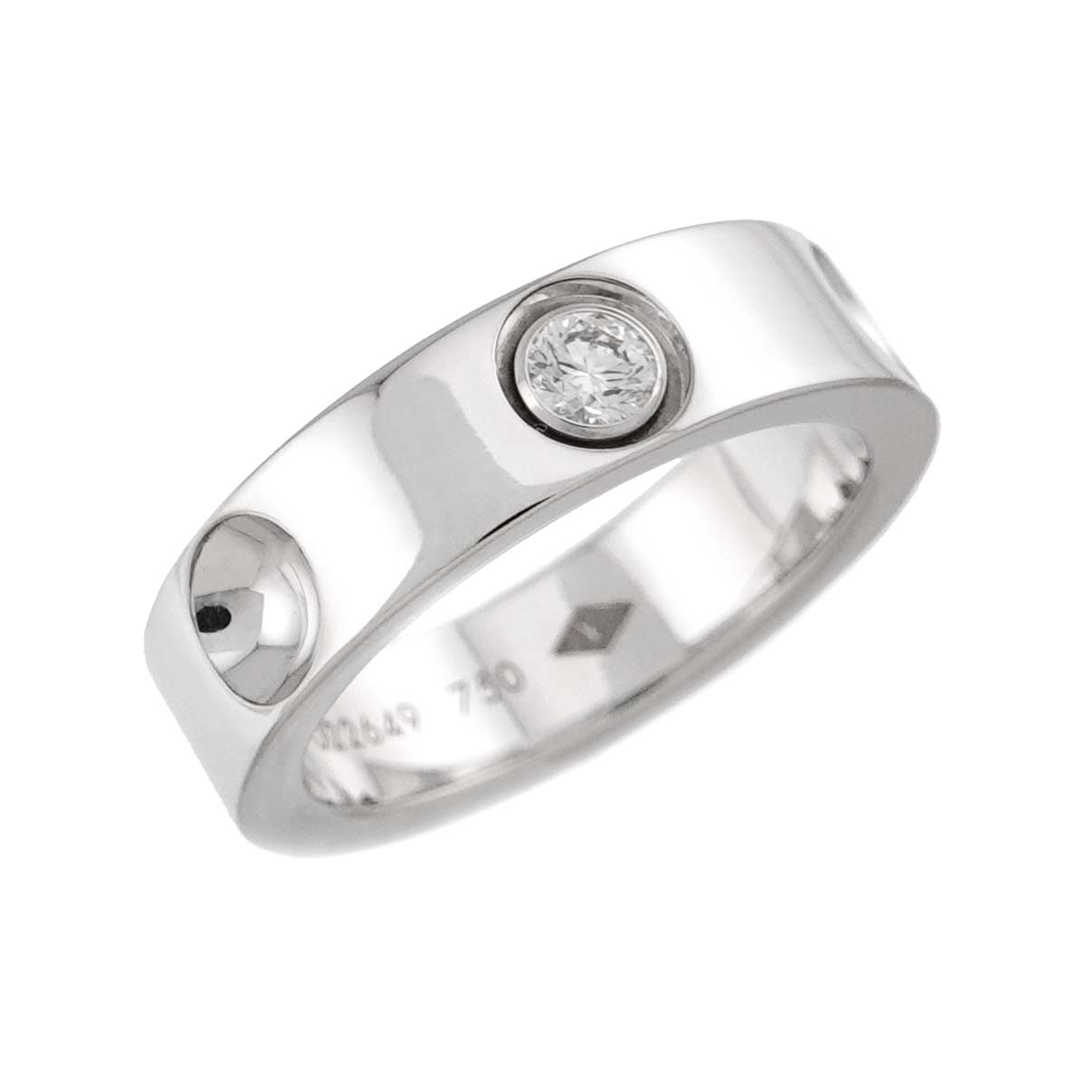 Diamond Ring 18K WG 750 size49 4.75-5(US)