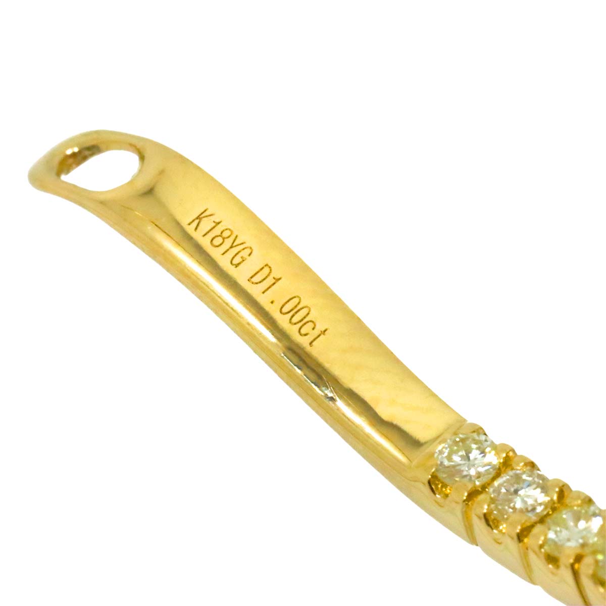 Diamond 1.00ct/1.00ct Earrings Pierced 18K YG Yellow Gold 750