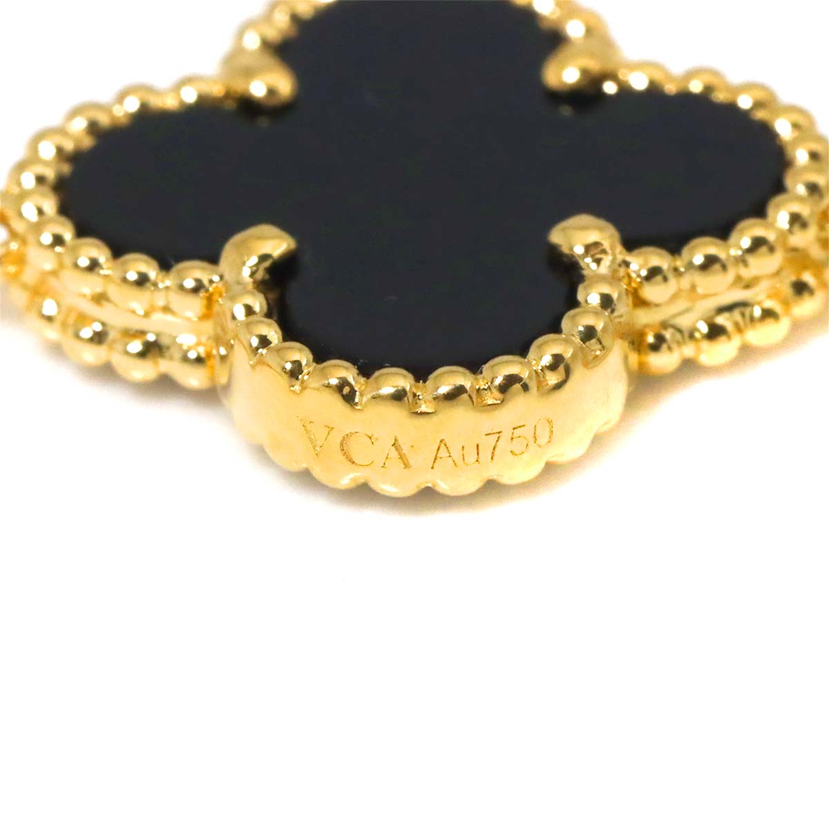 Vintage Alhambra Onyx 5P Bracelet 18K YG 750