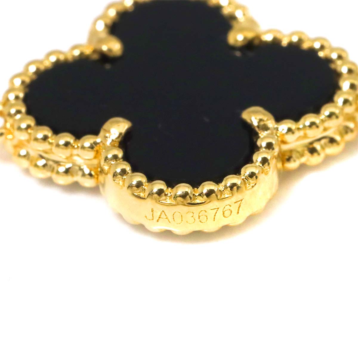 Vintage Alhambra Onyx 5P Bracelet 18K YG 750
