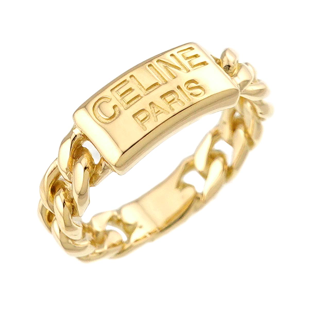 Logo Ring 18K Yellow Gold 750 size3.25-3.75(US)