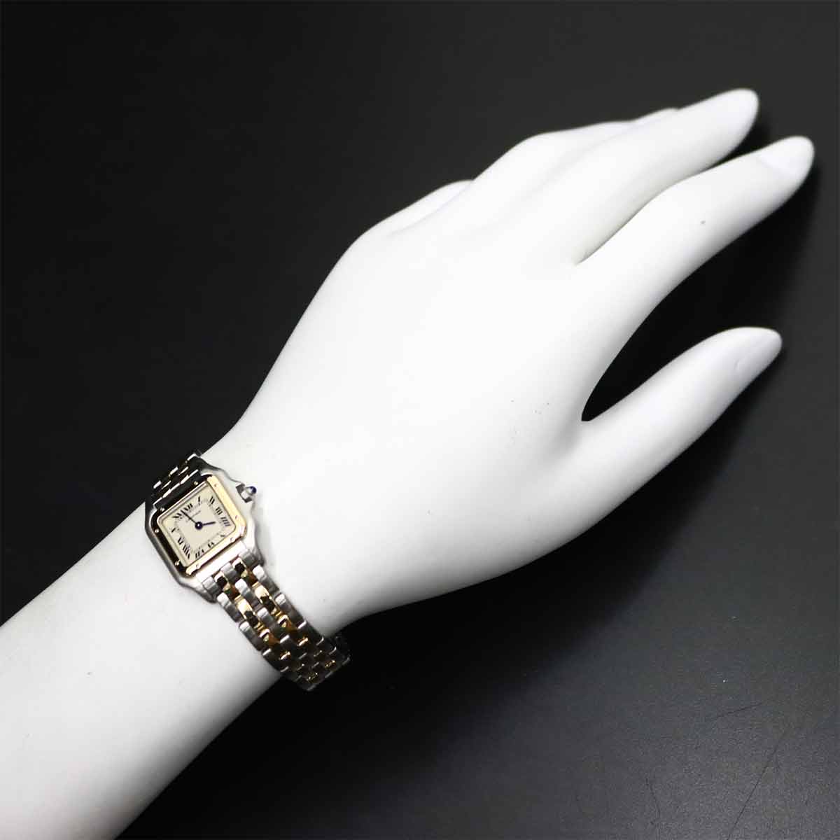 Panthere Two Row SM 84083242 Quartz Cream Dial K18YG Ladies