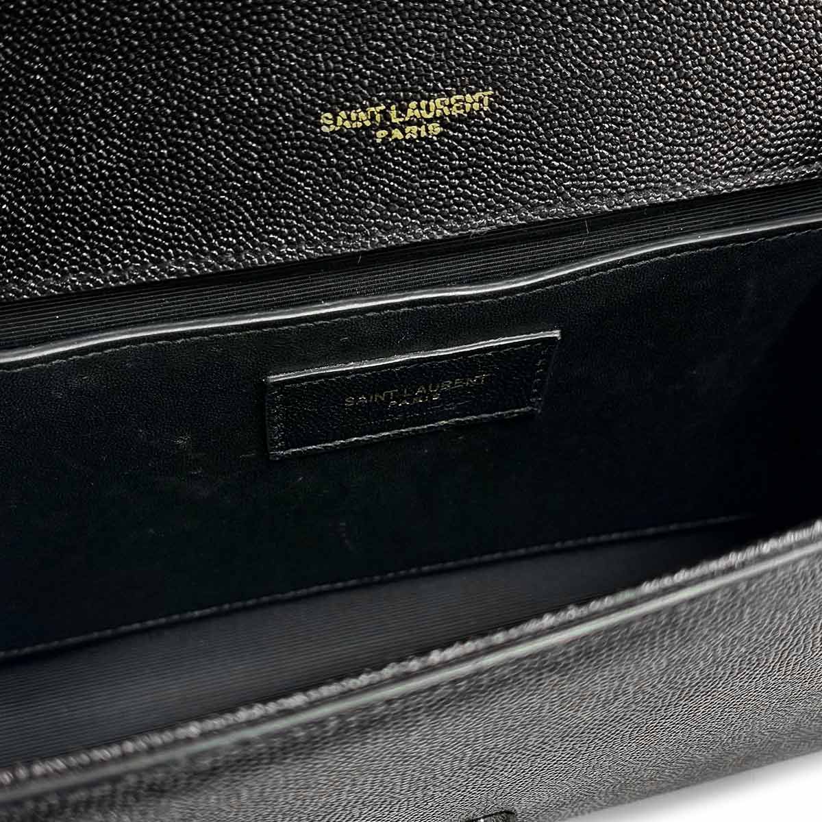 Kate Medium Chain Shoulder Bag Leather Black 364021