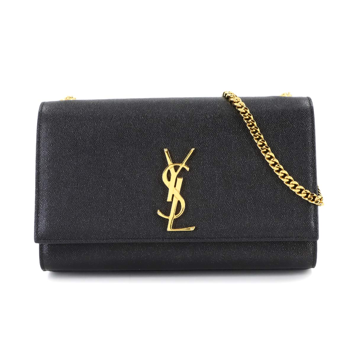 Kate Medium Chain Shoulder Bag Leather Black 364021