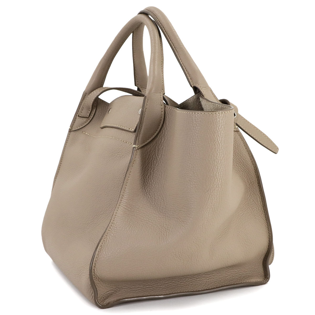 Big Bag Small With Longstrap Hand Shoulder Bag Leather Beige