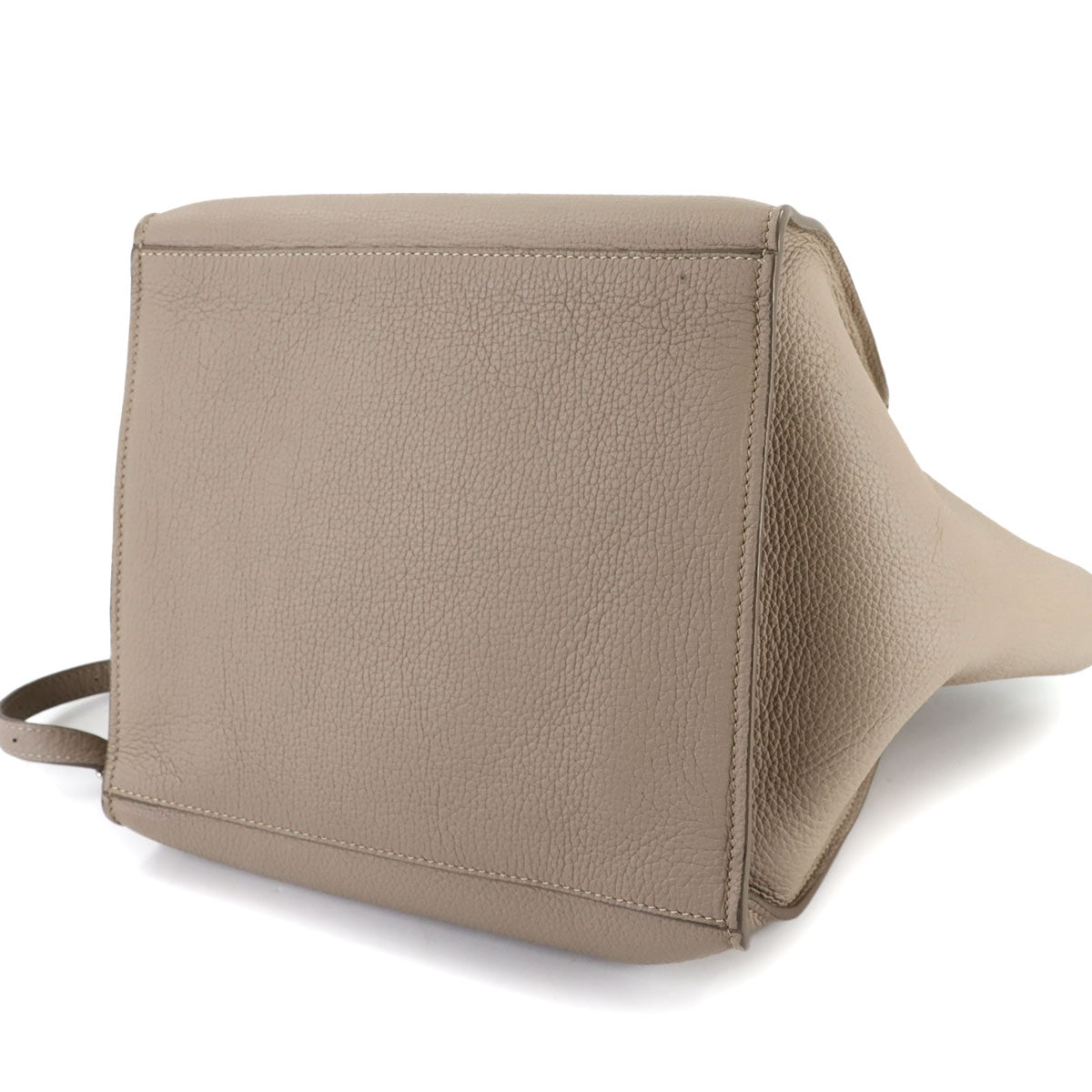 Big Bag Small With Longstrap Hand Shoulder Bag Leather Beige