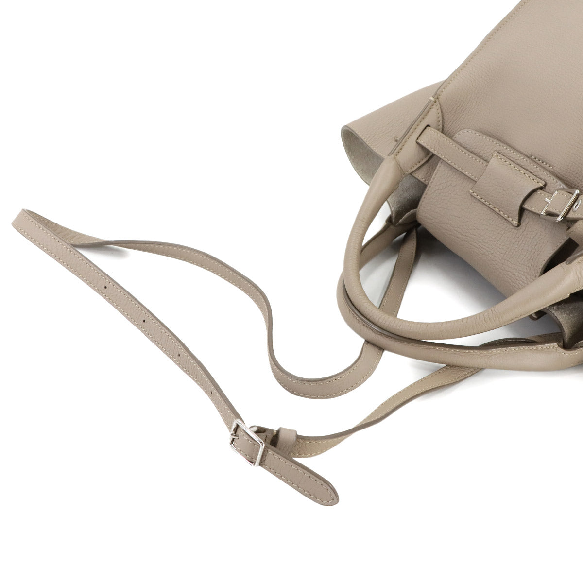 Big Bag Small With Longstrap Hand Shoulder Bag Leather Beige
