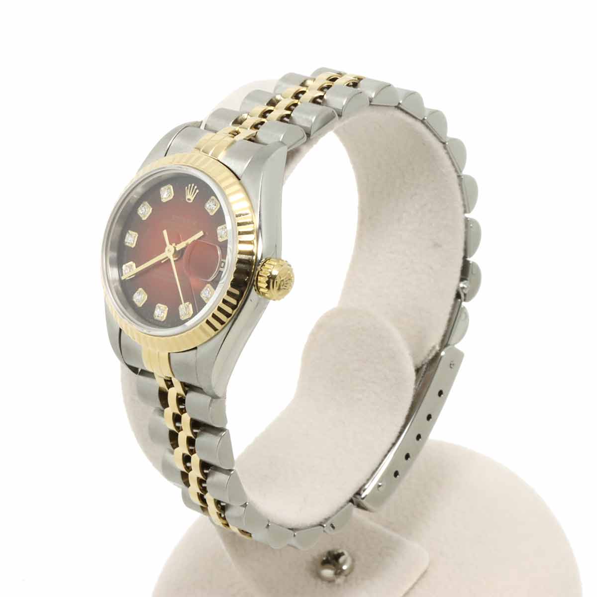 Datejust 69173G Serial U Automatic Red Dial 10P Diamond 750 YG