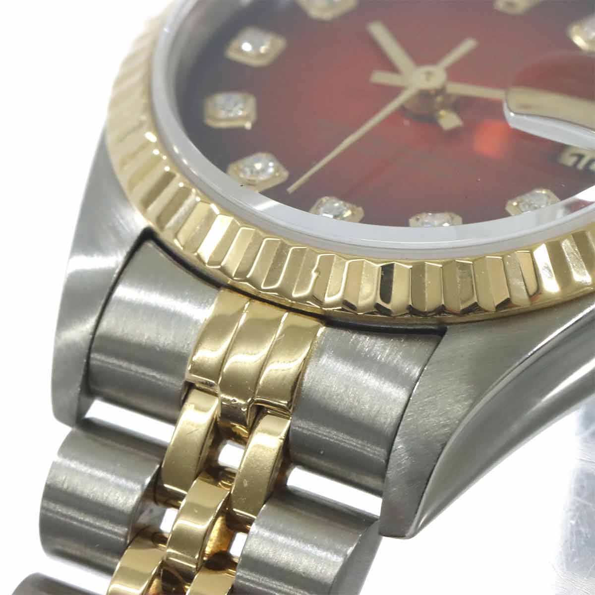 Datejust 69173G Serial U Automatic Red Dial 10P Diamond 750 YG