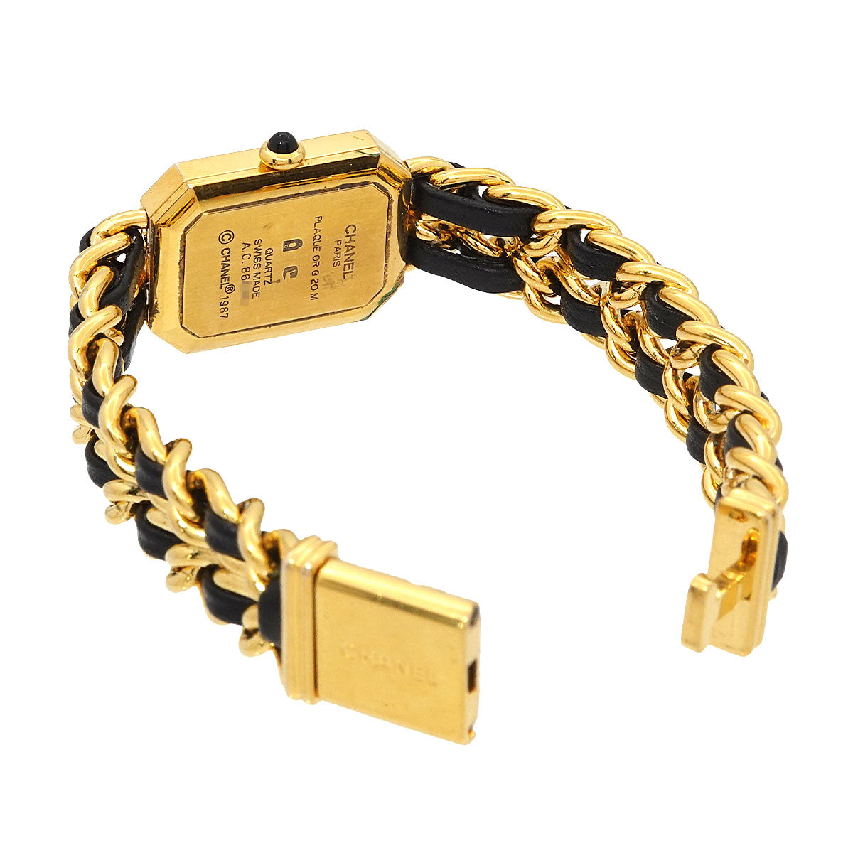 Premiere Size L H0001 Vintage Quartz Black Dial Ladies Watch