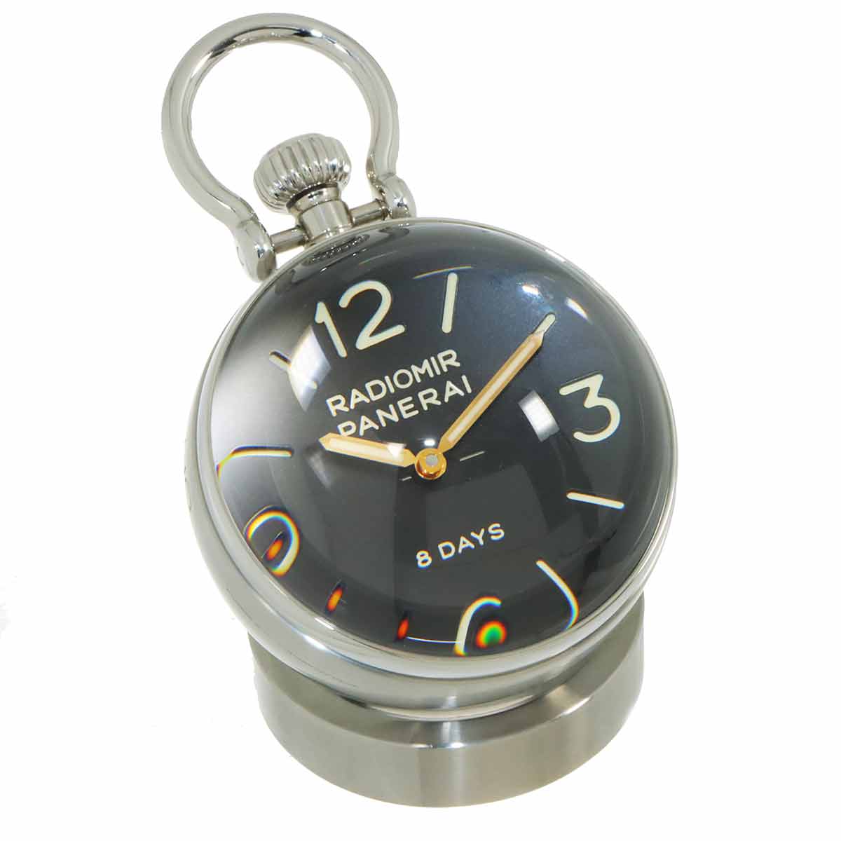 Table Clock PAM00581 Hand Winding Black Dial