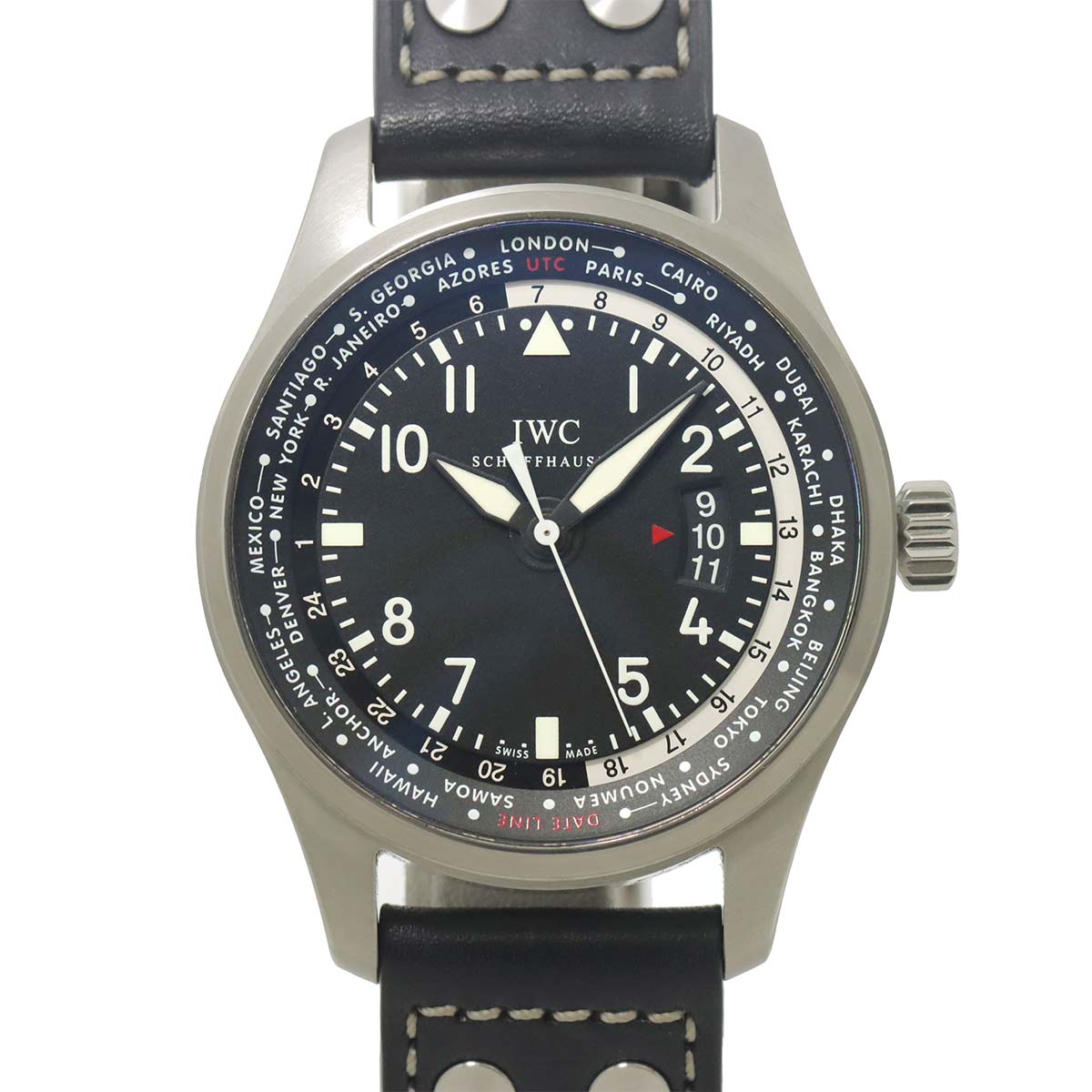 Pilot Watch World Timer IW326201 Automatic Black Dial Mens Watch