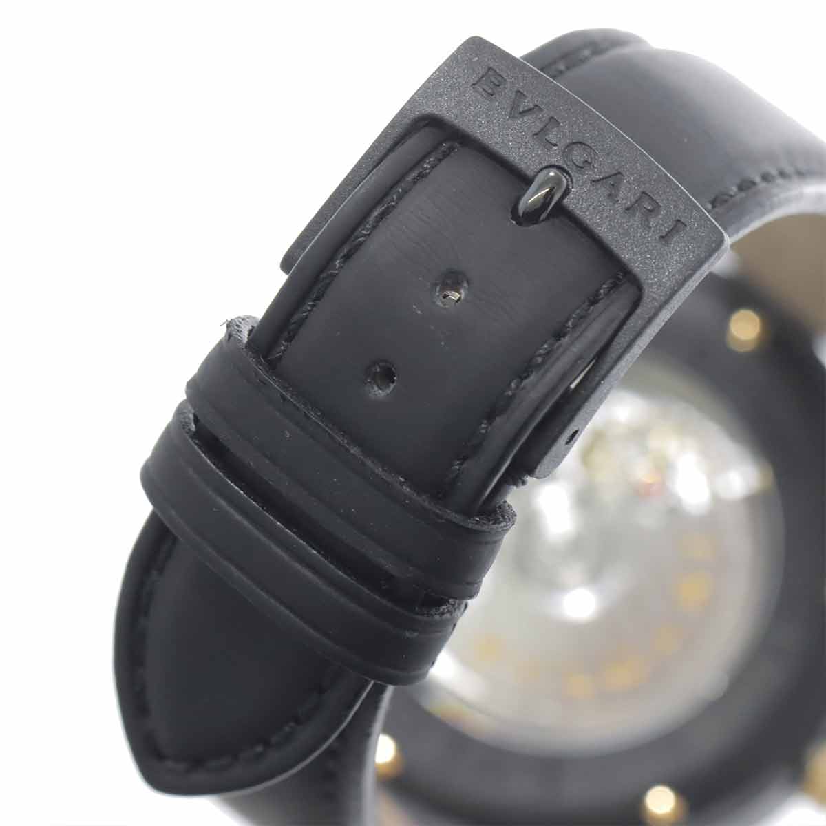 BVLGARIBVLGARI Carbon Gold BB40CL 750 PG Black Dial Mens