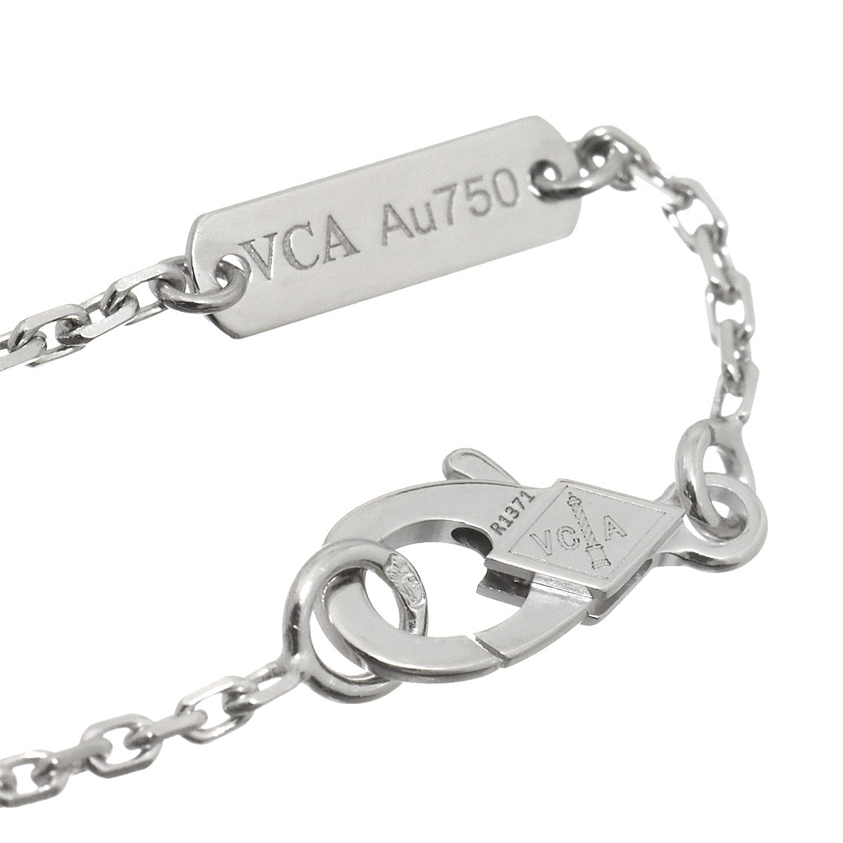 Vintage Alhambra Diamond Necklace 18K WG 750