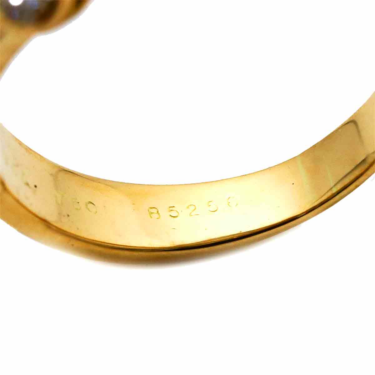 Diamond Ring 18K YG 750 size5.5-5.75(US)